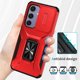 thumbnail image 4 of Funda Armada para Samsung Galaxy S24 FE con Tapa Deslizante y Soporte Magnético Giratorio Rojo, 4 of 5