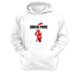 Genérico - Polerón Canguro Linkin Park Blanco Talla L Unisex