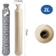 thumbnail image 2 of Bolsa de agua caliente larga con funda, bolsa de agua caliente de piel sintética para exteriores de 2 litros, bolsa de agua caliente polar grande (gris), 2 of 5