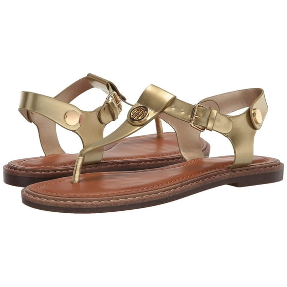 Sandalia Tommy Hilfiger Bennia para mujer, color dorado, talla 9.5