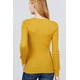 thumbnail image 2 of Saronite Camiseta Térmica Básica de Manga Larga con Cuello Henley de Algodón Acanalado, Color Mostaza Intenso (para Mujer), 2 of 4