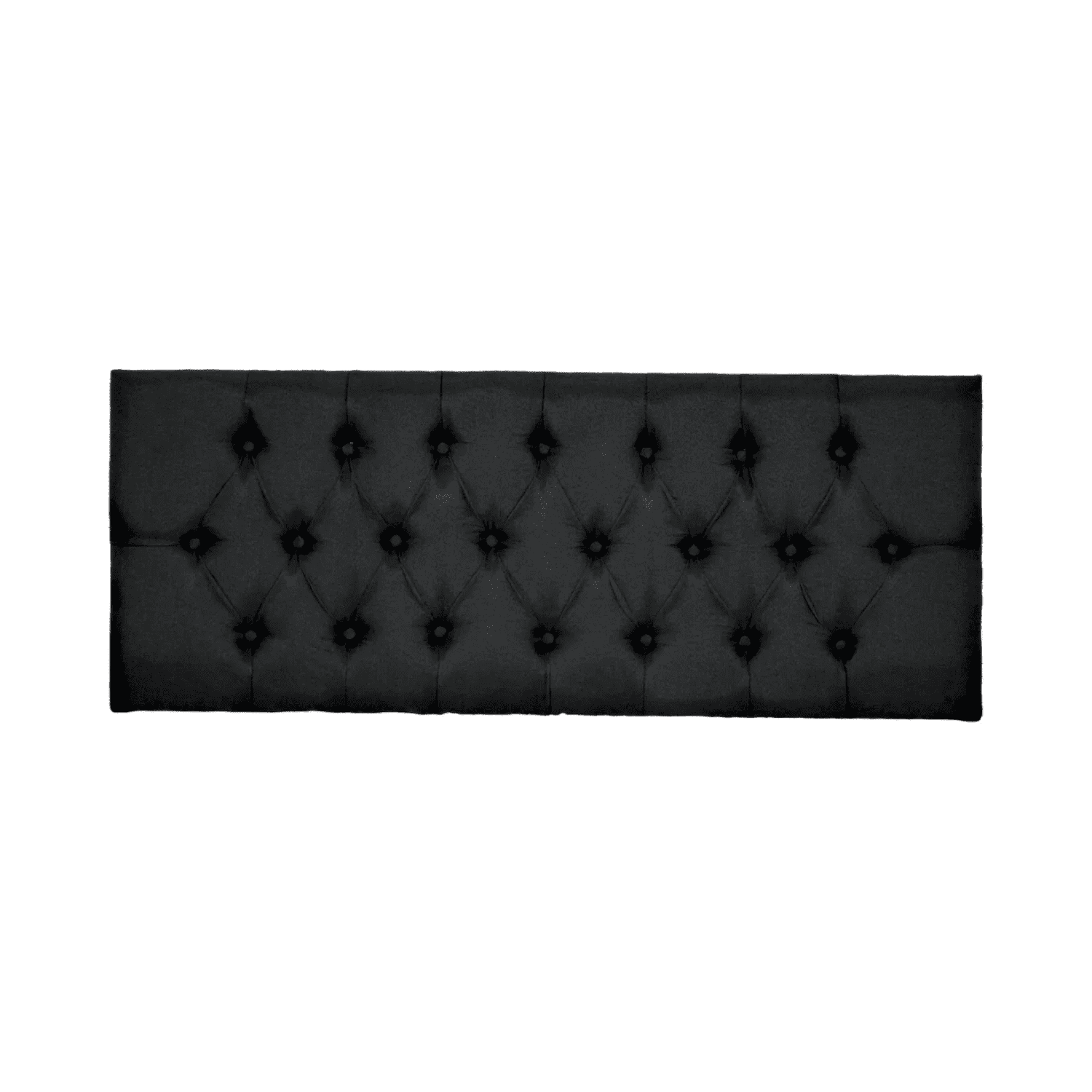 Importclick - Respaldo Elegante 1 Plaza Capitone 105x60 Cm Negro Lino