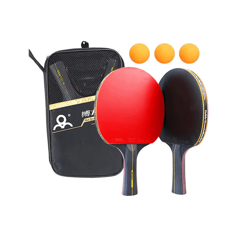 Genérico - Set Paletas Ping Pong Tenis Mesa Boli 6 Estrellas +3 Pelotas