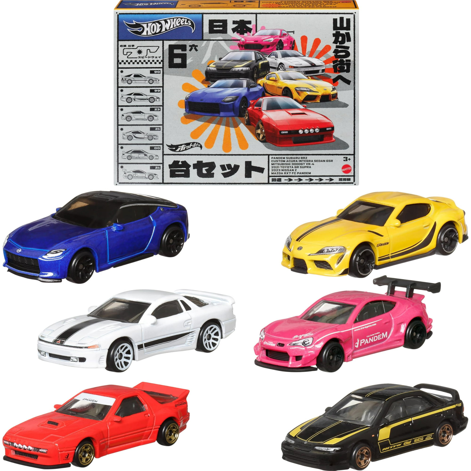 Toy Car Hot Wheels Car Culture Premium, Paquete De 6 Unidades, Escala 1:64