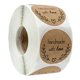 thumbnail image 2 of 1 rollo de 500 piezas Kraft redondo hecho a mano con pegatinas de amor etiquetas adhesivas B, 2 of 5