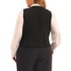 thumbnail image 3 of Chaleco de Traje Escolar para Mujer de Talla Grande Agnes Orinda, Doble Botonadura, Cuello Vintage con Solapa, Chaleco Elegante con 2 Bolsillos 4X Negro, 3 of 6