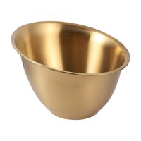 Magideal - Cubo De Lechuga De Acero Inoxidable Tazones Inclinados Tazón De Condimento Recipiente Irrompible Tazón Para Servir Alimentos Utensilios Para Servir Pa 145 Cm Oro