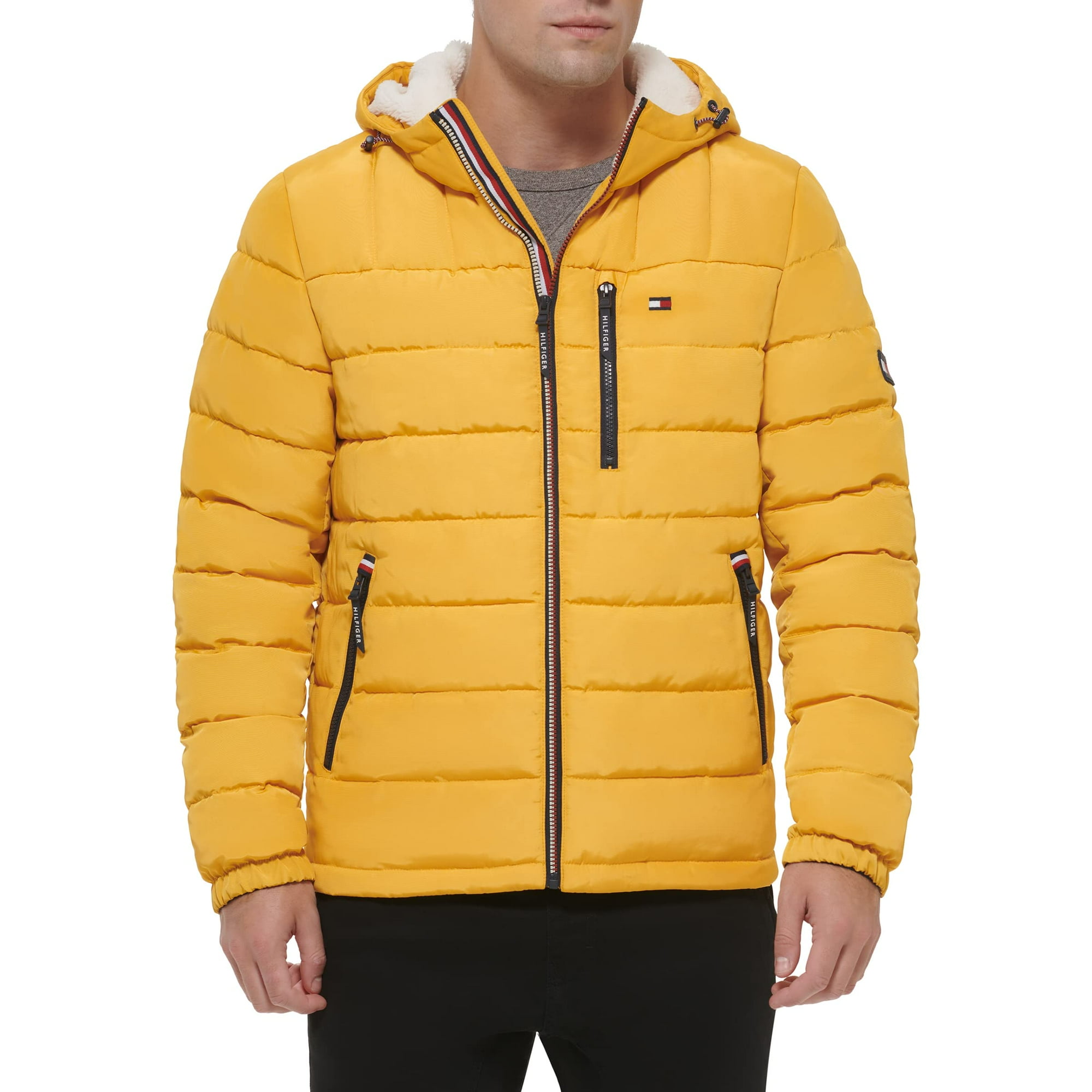 Chaqueta Tommy Hilfiger Para Hombre, De Peso Medio, Con Forro Sherpa, Color Amarillo