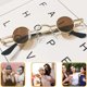 thumbnail image 2 of Gafas de sol retro redondas con montura ultrapequeña para hombres y mujeres, estilo minigafas de sol estilo punk con espejo Prince y montura redonda, estilo hip hop., 2 of 5