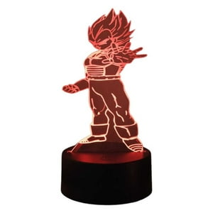 Lelumania - Lampara Ilusion 3D Vegeta De 7 Colores, Base Touch