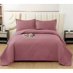Imac Hogar - Quilt De Lujo Cubrecama Verano Plaza Y Media Rosa