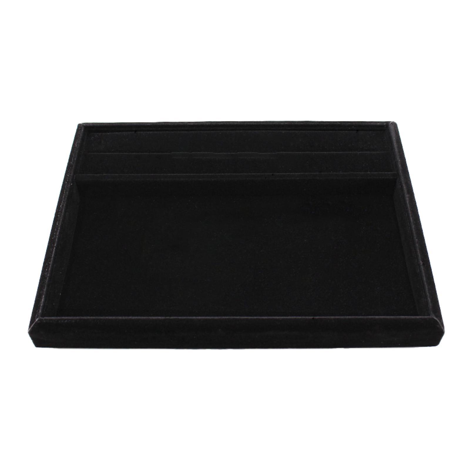 Magideal - Bandeja De Exhibición De Joyas, Soporte De Exhibición De Anillos, Collares Y Pulseras, Resistente Y Portátil, Soporte Para Joyas, Bandeja Vacía Para P Negro