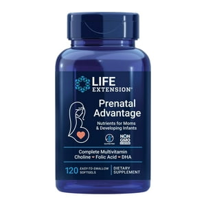 Suplemento Prenatal Life Extension Prenatal Advantage 120 Cápsulas Blandas