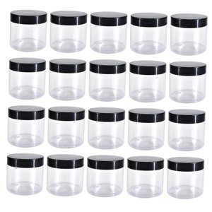 Magideal - Tarro Para Mascotas Con Tapa, Contenedor De Cosméticos Slime A Prueba De Fugas, Fácil De Limpiar, Redondo Transparente Para Especias, Loción Corporal, 20 Piezas 150Ml