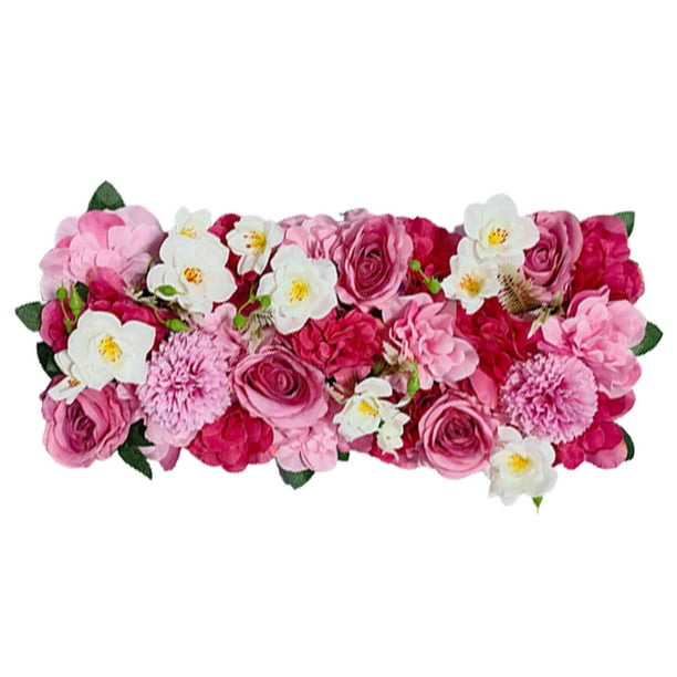 Wedding Road Cited Flowers DIY Arch Flower Row Decoración Flores de rosas artificiales para bodas, áreas públicas, ventanas, salas de arte, estaciones Rosa oscuro