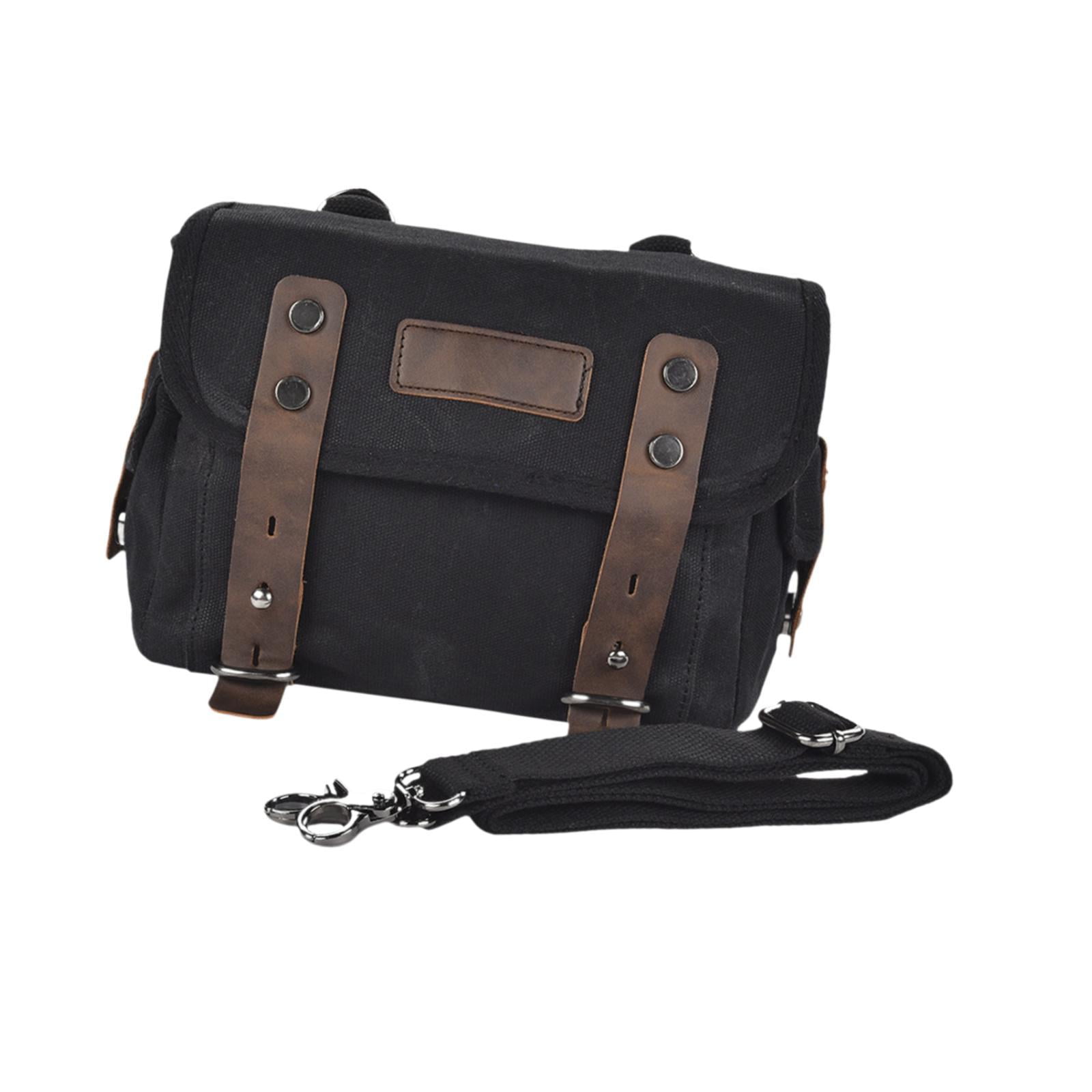 Magideal - Bolsa Genérica Para Sillín De Motocicleta, Bolsa Para Manillar De Motocicleta, Bolsa Lateral Para Motocicleta, Bolsa De Equipaje Para Motocicleta, Negro