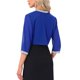 thumbnail image 3 of INSPIRE CHIC Chaqueta de Noche para Mujer con Ribete de Lentejuelas, Manga 3/4, Abierta al Frente, Corta de Chifón, Azul Real M, 3 of 6