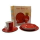 thumbnail image 3 of Juego de loza set 16 pzas vajillas tazas bowl rojo beige, 3 of 3