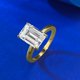 thumbnail image 3 of Anillo de Compromiso de Corte Esmeralda de 3.5 Quilates CZ Anillo de Diamante de Oro Simulado para Mujer Anillos de Promesa de Plata Esterlina 925 para Ella, 3 of 7