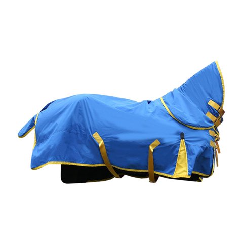 Magideal - Sábana Para El Cuidado De Caballos, Ropa Para Caballos Con Cuello, Transpirable, Protección Equina Cálida Para Invierno, Sábana Antimoscas Para Caball Azul Talla M