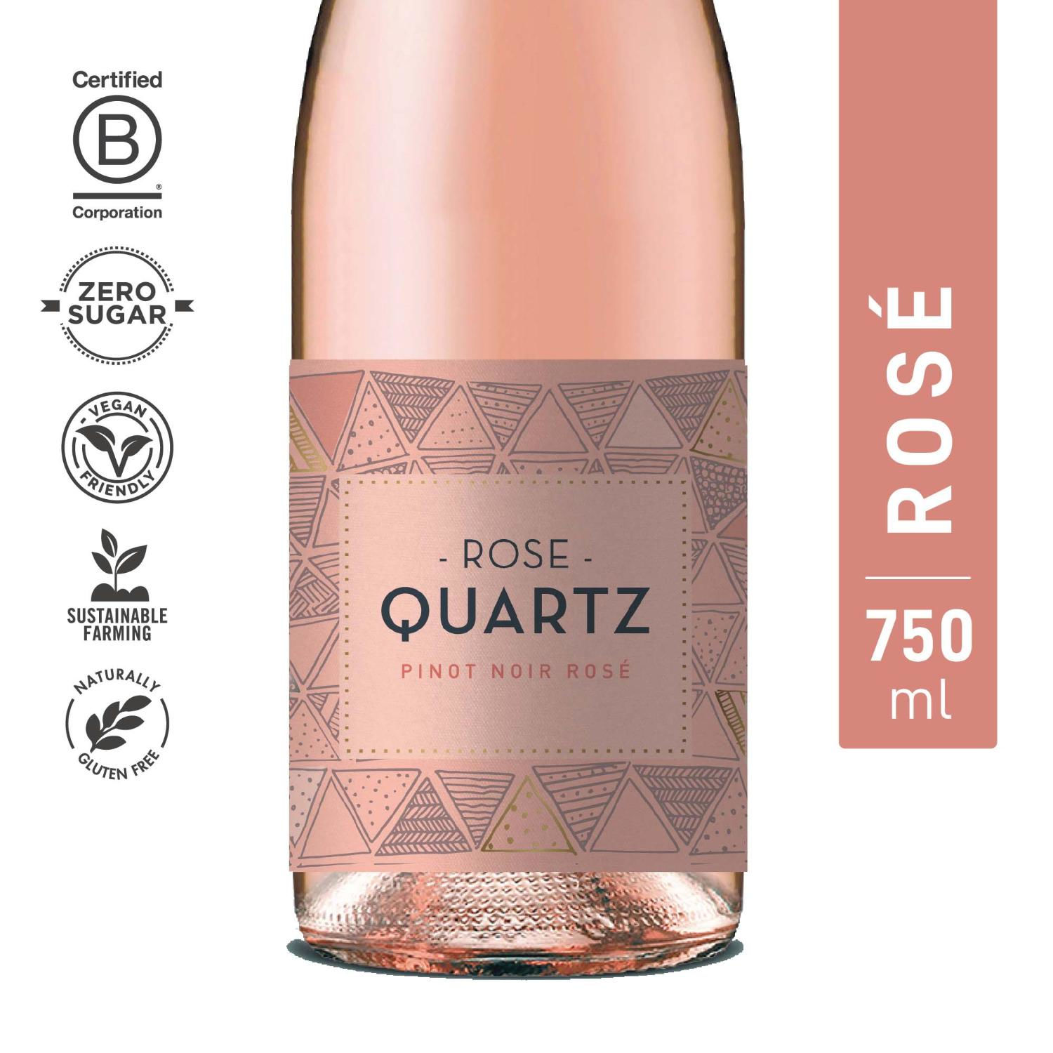 Vino Rosé Gran Reserva 100% Pinot Noir 13° Botella 750 ml Rose Quartz