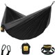 thumbnail image 1 of Hamaca doble para acampar Wise Owl Outfitters DO, negra y gris, 1 of 8