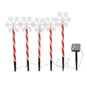 Genérico - Estacas Solares Navideñas Copos De Nieve Led Para Jardin De 25Cm