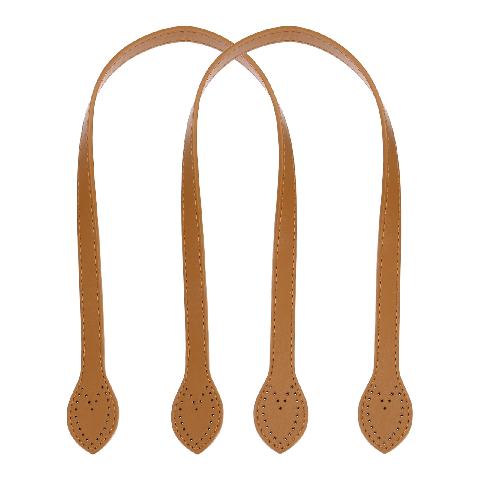 2 piezas de correas de cuero para bolsos de 24 pulgadas (60 cm) con oreja, ébano