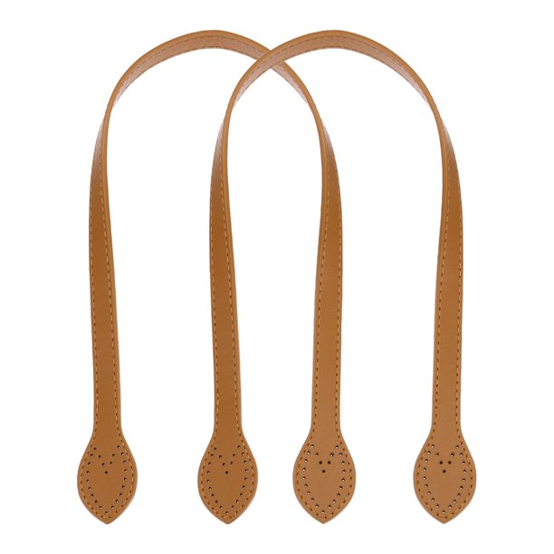 2 piezas de correas de cuero para bolsos de 24 pulgadas (60 cm) con oreja, ébano