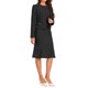 thumbnail image 4 of INSPIRE CHIC Conjuntos de Negocios para Mujeres Vestido Midi Sin Mangas con Cola de Sirena Blazer Sin Cuello Conjunto de Vestido de 2 Piezas Negro XL, 4 of 6