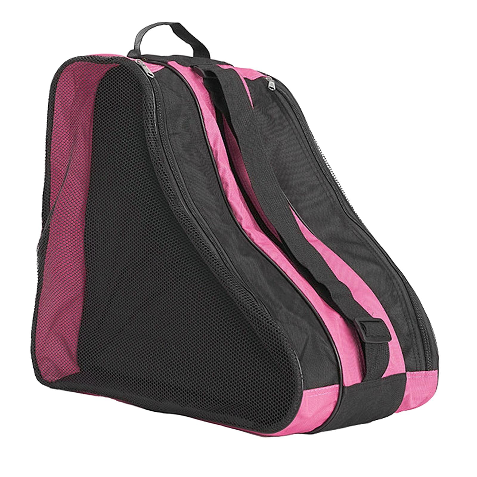 Magideal - Roller, Bolsa De Almacenamiento De Patines Triangulares Transpirables, Bandolera Deportiva Para Patines, Patines De Ruedas, Patines En Línea Para Niño , Malla Azul Malla Rosa