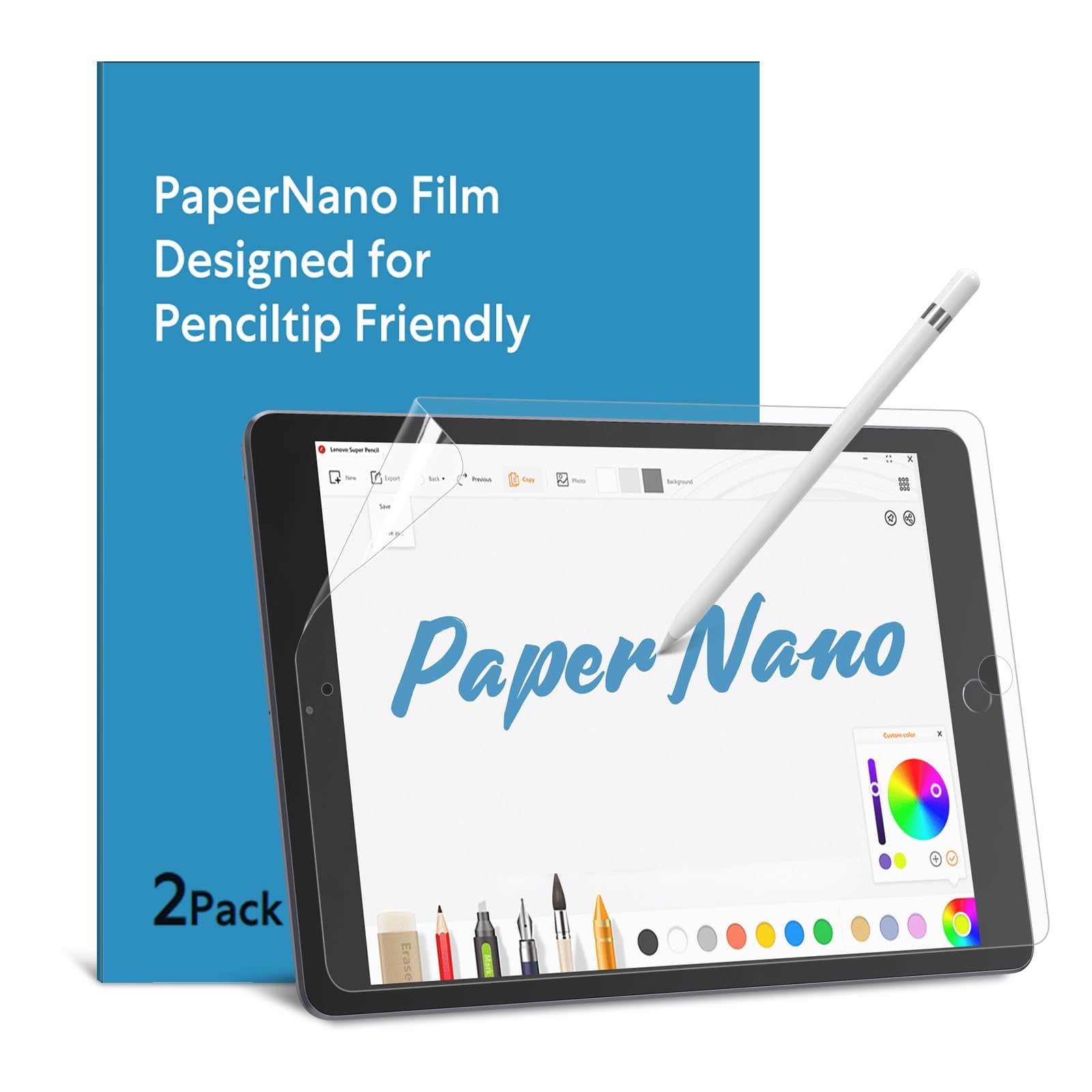 Protector De Pantalla Mobdik Paperfeel Para Ipad 9/8/7 10,2 Pulgadas, Paquete De 2