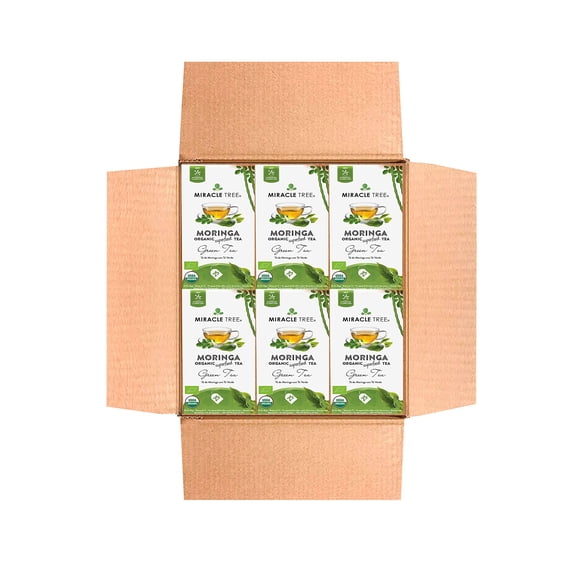 Té Miracle Tree de Moringa Verde Descafeinado 6 x 25 Bolsas