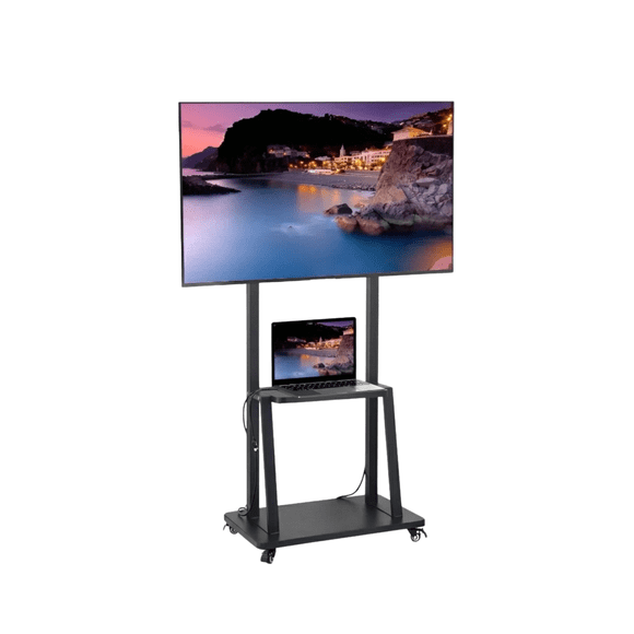 Soporte Tv Rack Movil Con Ruedas 32 A 75 Pulgada Negro 1700s