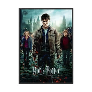 Creango - Cuadro Poster Enmarcado Harry Potter Las Reliquias De La Muerte Diseño 2 Decorativo