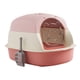 thumbnail image 2 of Cajas de arena para gatos con capucha, Cajas de arena para gatos grandes, Caja de arena para gatos grande, Puerta móvil de dos direcciones, Caja de ar Rosa, 2 of 5
