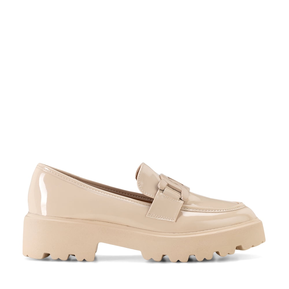 Mocasín Charol Plataforma Beige Casual Mujer Weide Qiu288