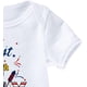 thumbnail image 2 of Conjunto de 2 piezas de ropa para bebés, niños y niñas, con estampado de letras del Día de la Independencia, de manga corta, para recién nacidos, gorros, de 18 a 24 meses (blanco, 3 a 6 meses), 2 of 7