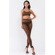 thumbnail image 4 of Conjunto de Top Corto sin Mangas de Malla Transparente Sexy y Leggings de Cintura Alta L/XL, 4 of 4