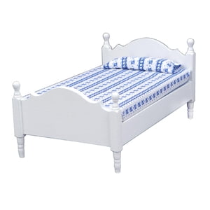 Bothyi - Escala 1:12 Casa De Muñecas Cama Individual Muebles De Dormitorio Accesorio De Decoración De Casa De Muñecas