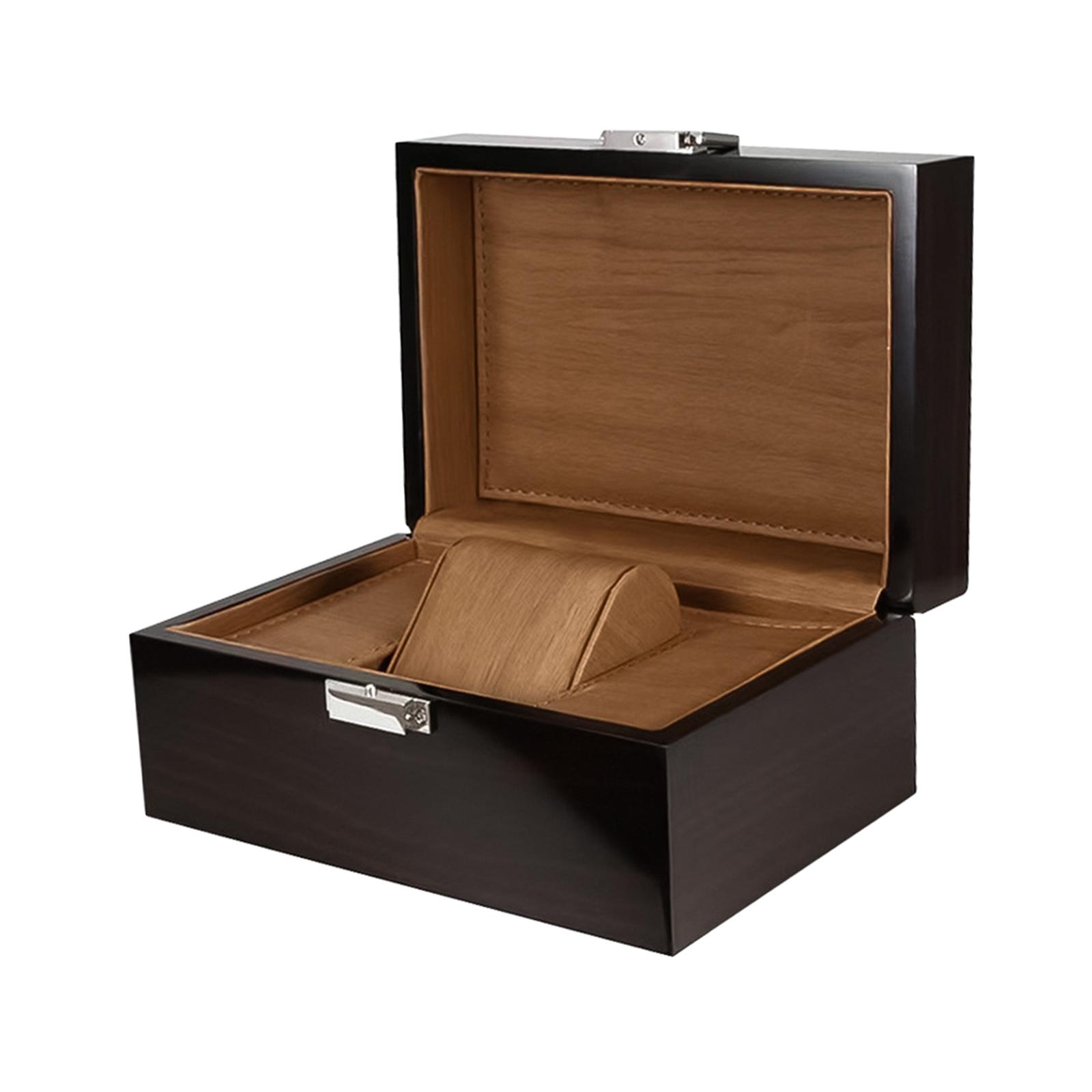 Magideal - Caja De Reloj Individual, Estuche De Exposición, Brazaletes Portátiles Modernos, Estuche Protector Para Tiendas, Dormitorio, Mujeres, Hombres, Tiendas , Marrón