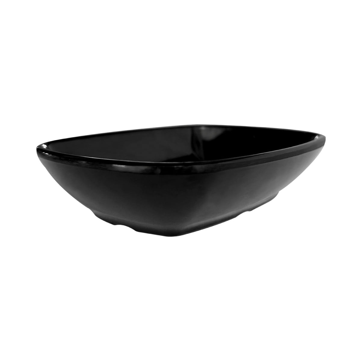 Kulsan - Set De 6 Pocillos Melamina Rectangular Negra 14x10x3 Cm Línea Clásica