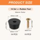 thumbnail image 2 of Uxcell 14 Conjunto de Patas de Goma para Tabla de Cortar Patas Antideslizantes Tornillo Negro 25mmx13mm (ODxH), 2 of 6