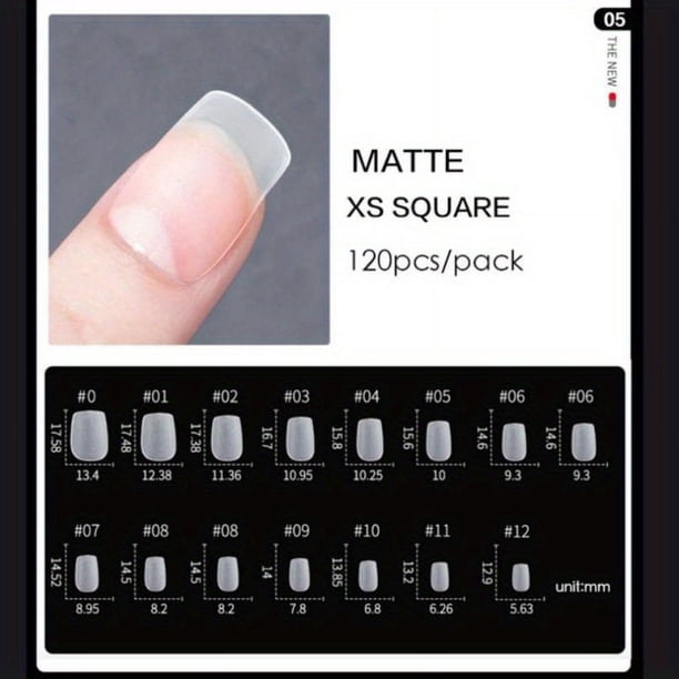 120 Pcs,Clear Nail Tips,Full Cover Fake Nail Tips With Box,Acrylic Matte False Nail Tips For Nail Salons Home DIY