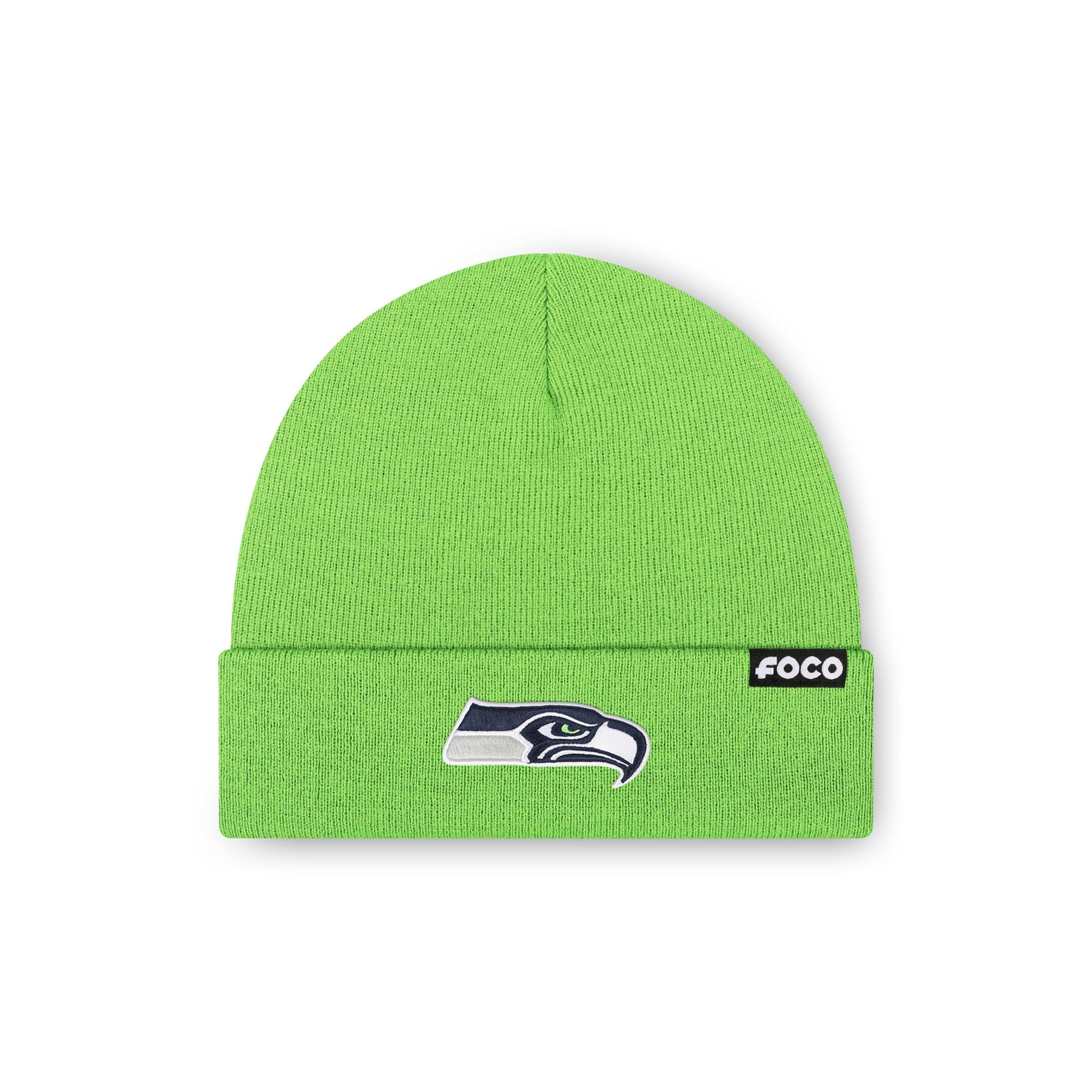 Gorro Foco Con El Logotipo Principal Básico De Los Seattle Seahawks De La Nfl, Color Lima