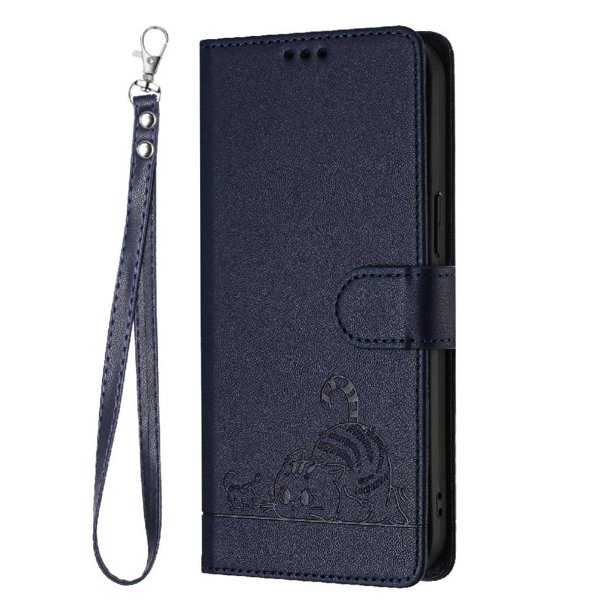 Funda tipo cartera FOXDOCK para Xiaomi Redmi NOTE 13 4G con soporte, ranuras, RFID, diseño de gato