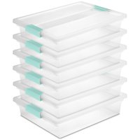 Contenedores De Almacenamiento Sterilite Clip Box, Paquete De 6 Unidades, Grandes, Transparentes