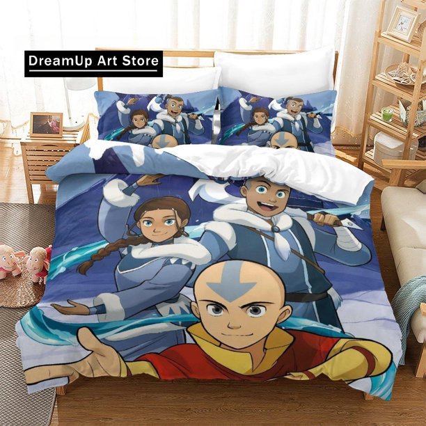 x1250 Bed SheetsNew Avatar The Last Airbender Bedding Set Twin Full Size Bed Set Adult Bedroom Duvet cover Sets Home Textile 3-Piece Bedding Set (1 Duvet Cover + 2 Pillow Shams) nj1250