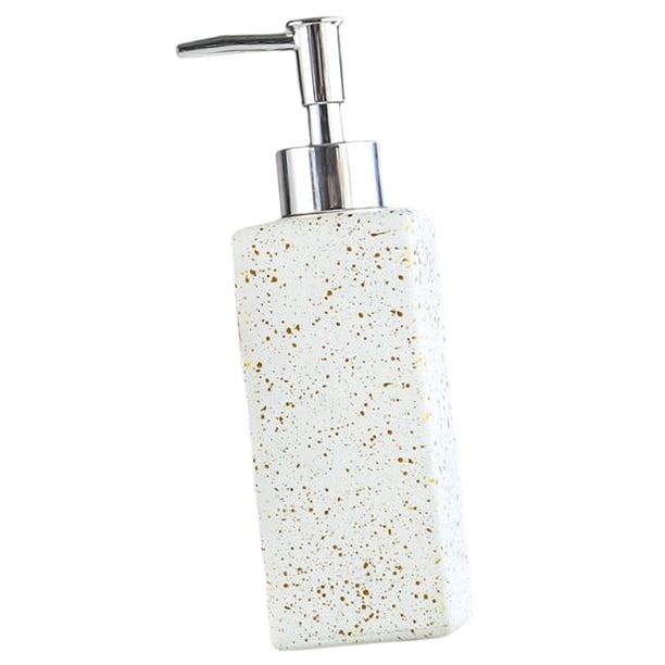 Dispensador De Loción Líquida, Botella Con Bomba De Lujo Para Cocina, Accesorios De Baño, Estampado Blanco Punteado