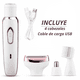 thumbnail image 3 of Maquina Depiladora Portatil Recargable Mujer Waterproof 4 en 1, 3 of 7